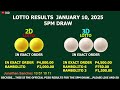 lotto result today 5 00 pm draw january 10 2025 friday pcso live