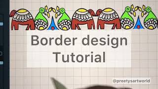 Step by step art tutorial ( Madhubani border design)