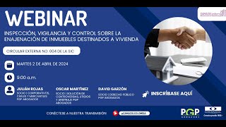 WEBINAR: Inspección, vigilancia y control en la enajenación de inmuebles destinados a vivienda