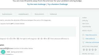 Diagonal Difference HackerRank Java Code