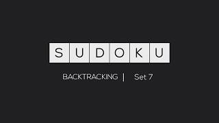 Sudoku (Visualisation) | Backtracking | Set 7 | GeeksforGeeks