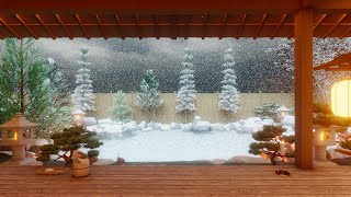 나홀로 겨울 목욕 | 일본의 노천탕 분위기 | 온천 asmr | 따뜻 수면을 위한 소리