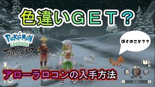 【ポケモンレジェンズアルセウス】色違い発生？！アローラロコンの入手方法解説！真っ白ロコンの雪隠れ