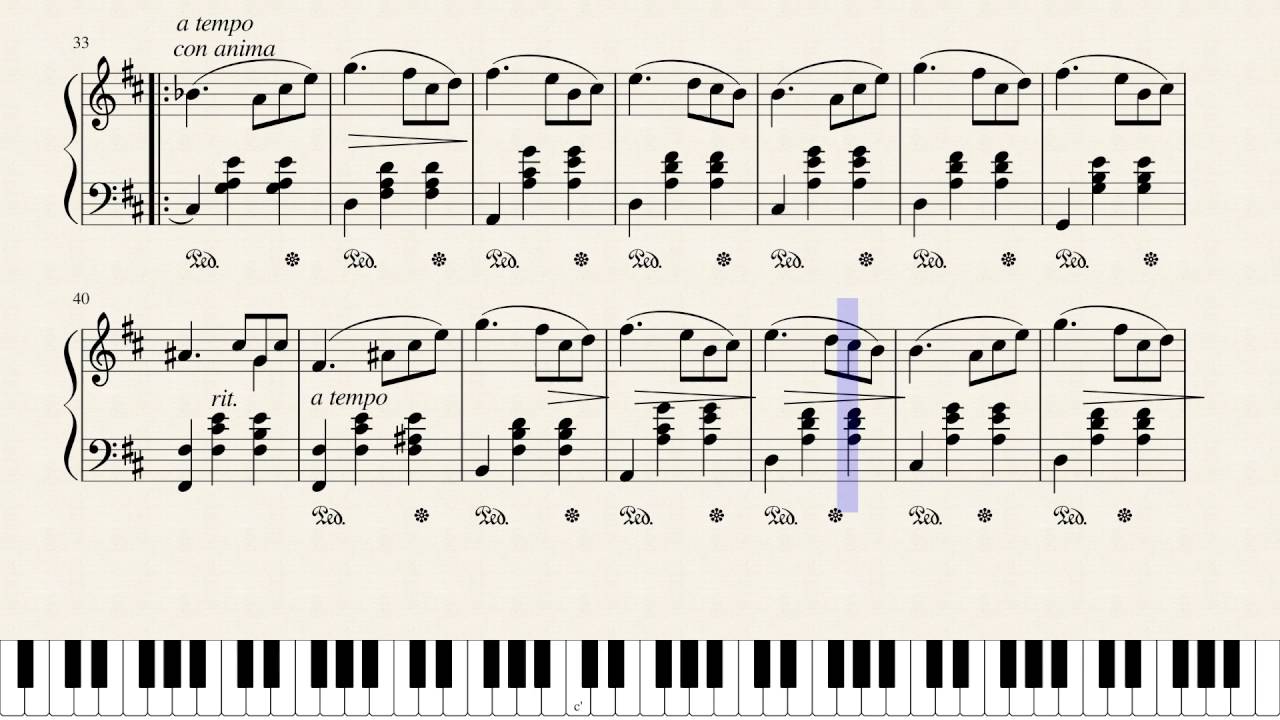 Chopin, Waltz In B Minor, Op. 69, No. 2. [Piano Tutorial] - YouTube