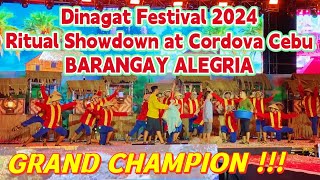 DINAGAT FESTIVAL 2024 Barangay Alegria CHAMPION WINNER Ritual Showdown Cordova Fiesta Cebu August 11