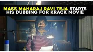 #RaviTeja started dubbing for #Krack Movie