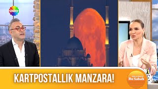 İstanbul'da muhteşem dolunay manzarası!