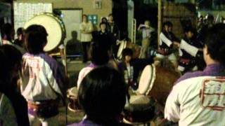 荒川新開太鼓　天王祭　2015.6.6　新相打ち太鼓　くすのき山公園にて