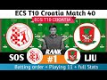 SOS vs LJU Dream 11|| SOS vs LJU match prediction || SOS vs LJU 40A match || SOS vs LJU