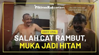 Aksi Bapak-bapak Bikin Ngakak Sekeluarga, Pakai Cat Rambut Shampoo Malah Hitam Semuka-muka