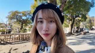 The most famous shrine in Kamakura with Japanese girl