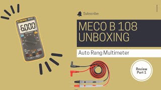 Meco Digital 108b+ Trms Multimeter Pocket Size unboxing