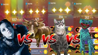 Wednesday vs Cow vs Cute Cat vs Huggy Wuggy Tiles  Hop EDM Rush
