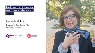 MINDtheGEPs Stories | Manuela Naldini: Implementing the gender equality plan