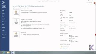 Microsoft Office Word 2013 Tutorial: Closing a Document and Exiting Word | K Alliance