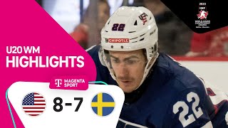 USA - Schweden | Highlights Spiel um Platz 3 | IIHF U20 Eishockey-WM 2023 | MAGENTA SPORT