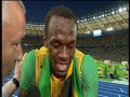 Usain Bolt 200m world record 19.19!!! (+ Michael Johnson's reaction)
