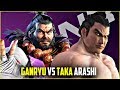 Virtua fighter vs Tekken -  Comparison - Taka-Arashi vs Ganryu