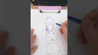 how to drawing sexy bikini girl  in pen | easily draw sexy beautiful girl |beginner  guide