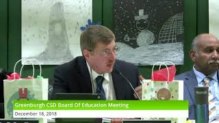 GCSD Board Of Education Meeting December 18, 2018