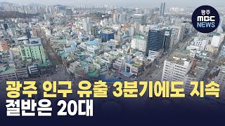 광주 인구 유출 3분기에도 지속...절반은 20대