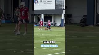 Malik Willis letting it loose at #Titans practice today. #shorts #titanup #tennesseetitans #nfl