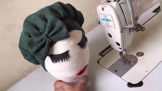 كيفية خياطة قبعة من بقايا القماش الشتوي How to sew a hat from leftover winter fabric