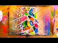 multicolored abstract painting in acrylics 4 bold art ideas painting techniques time lapse