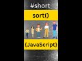 JavaScript sort() method - #shorts