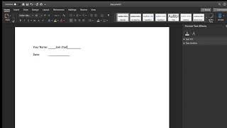 How to write over a line in Microsoft word