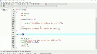 Use of Function in decision statement in C (31)