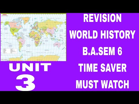 REVISION OF UNIT 3. WORLD HISTORY | B.A. SEM 6 - YouTube