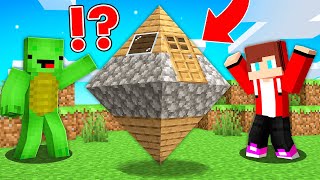 Not Click Bait: JJ and Mikey FOUND The RHOMBUS HOUSE in Minecraft challenge Maizen