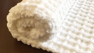 اصنعي لطفلك أروع بطانية كروشيه باستخدام خيط القطيفة / How To Crochet The Baby Blanket