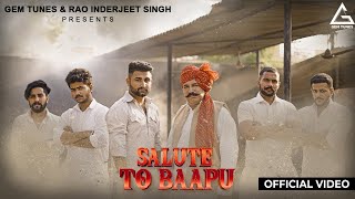 Salute To Baapu (Official Video) : Sumit Parta | Haryanvi Song
