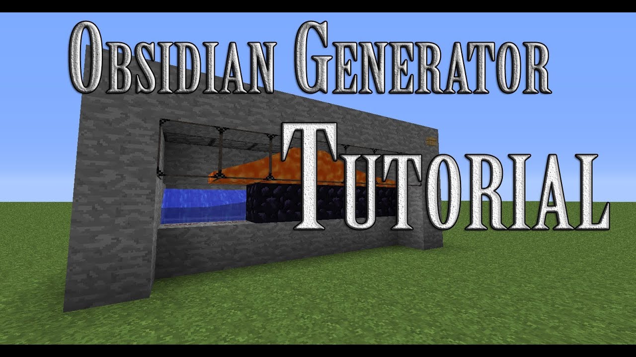 Tutorial How To Make An Obsidian Generator In Minecraft Youtube
