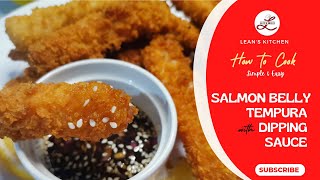 SALMON BELLY TEMPURA WITH HONEY GINGER SAUCE | SALMON RECIPES | CRISPY TEMPURA