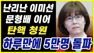 이미선도 난리났다! 문형배 이어 탄핵 청원 하루 만에 초고속 5만 돌파 법사위 회부...이러고도 尹 심판할 자격있나?