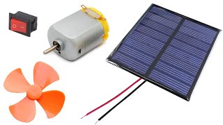 Solar Fan - Solar plate, Switch, Motor, Fan connection