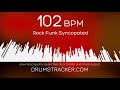 rock funk syncopated 102 bpm drum track