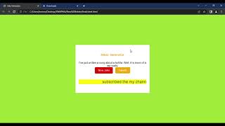 Beginner project Html,CSS, Javascript joke Generator application