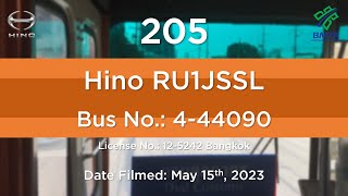 [BMTA] Hino RU1JSSL, Route 205, Bus No.4-44090, 5/15/2023