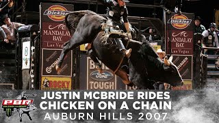 PBR Legend Justin McBride Rides CHICKEN ON A CHAIN for 93 Points | 2007