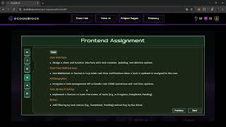 dcodeblock frontend assignment - 2 - realtime task manager with notifications - demo video