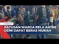 Ratusan Warga Kediri Rela Antre Berjam-Jam Demi Operasi Pasar Beras Murah