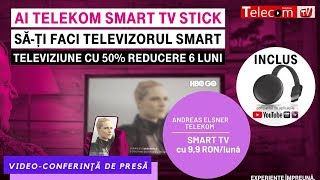 Smart TV Stick de la Telekom îţi transformă televizorul plat într-un TV smart, cu 2 euro/lună