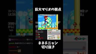 【再び】巨大マリオの弱点はこちら【ネネチニャン切り抜き】【マリオブラザーズDS】#shorts #マリオ #mario #ゲーム実況