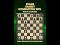 Evans Gambit | Dominating Win | Italian Game | Chess Openings | Chess Tricks | Chess | Learn Chess