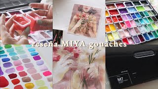 Reseña MIYA gouaches 70 colores grado profesional 🎨 | primeras impresiones