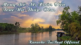 Karaoke Mong Chờ Tone Nữ Thấp | TAS BEAT